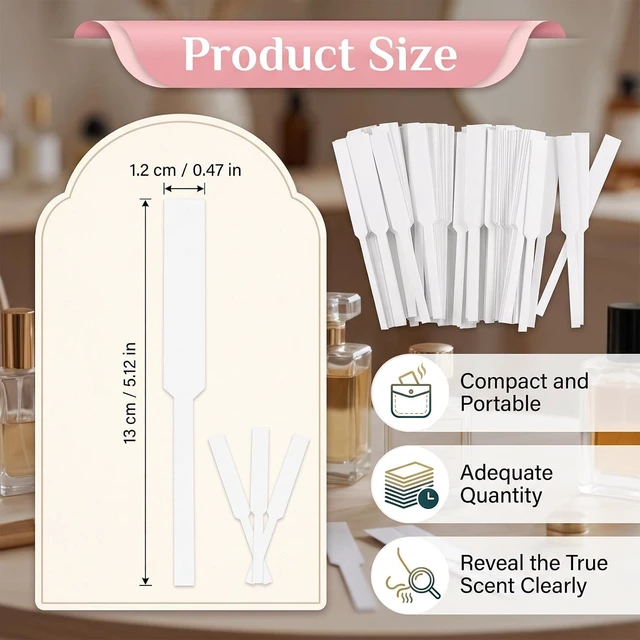 Alt view image 7 of 7 - 200PCS Fragrance Test Strips,White Perfume Essential Oils Paper Test Strip