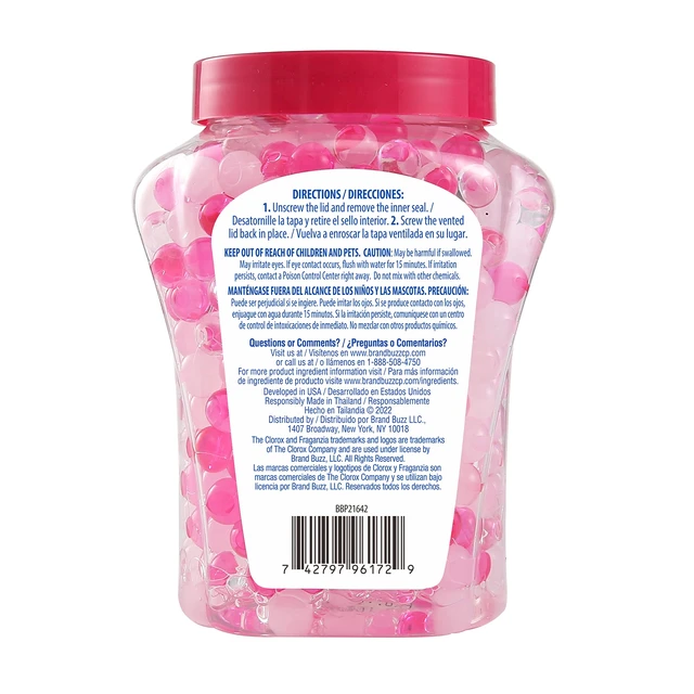 Alt view image 5 of 6 - Clorox Fraganzia Crystal Beads Air Freshener, Sweet Rosewater, 12 Fl Oz