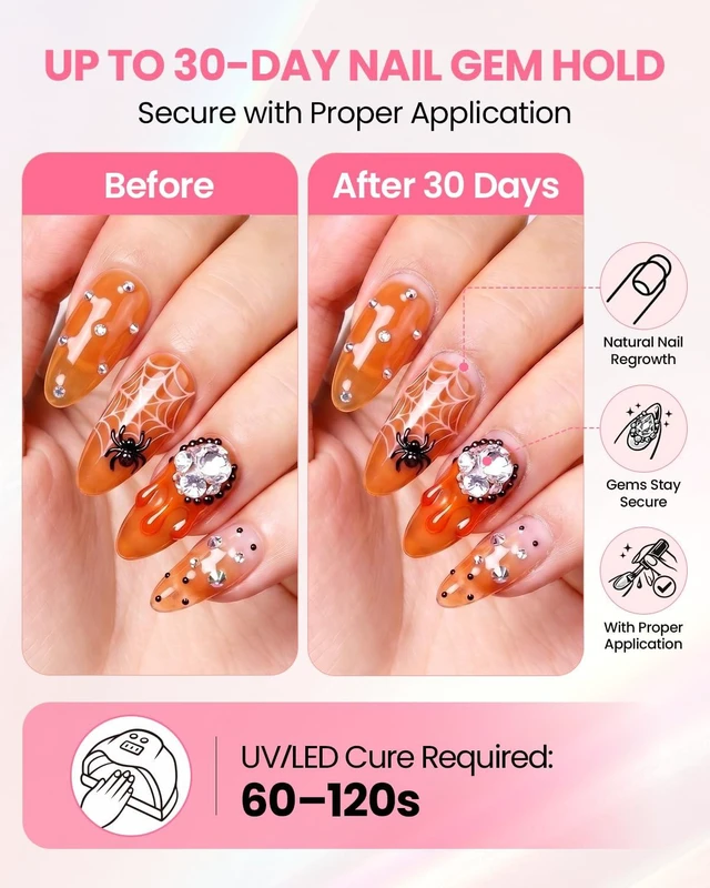 Alt view image 6 of 6 - Makartt Rhinestone Glue for Nails: Super Strong 3D Gel for Nail Charms 30g