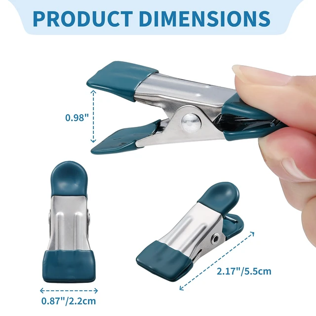 Alt view image 4 of 7 - Clothes Pins Heavy Duty Out Door 30 Pack,Chip Clips 2.17 Inch, Bag Clips, Clothespins,Chip Clips Bag Clips Food Clips for Laundry, Bag Clips for Food Clips for Hanging Stainless Steel(Colored)
