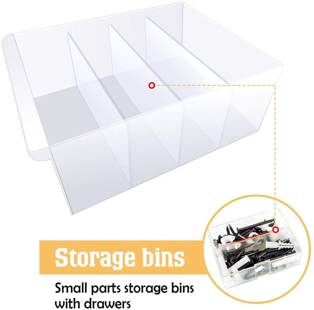 Alt view image 5 of 6 - Yookeer 16 Pack 4.25 x 2 in Drawer Dividers for Plastic Storage Bins