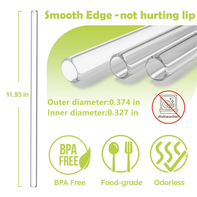 Alt view image 6 of 6 - 12 inch Reusable Straws for 40 OZ Tumbler
