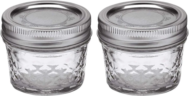 Main image of Ball Mason 4oz Quilted Jelly Jars with Lids and Bands, Set of 2