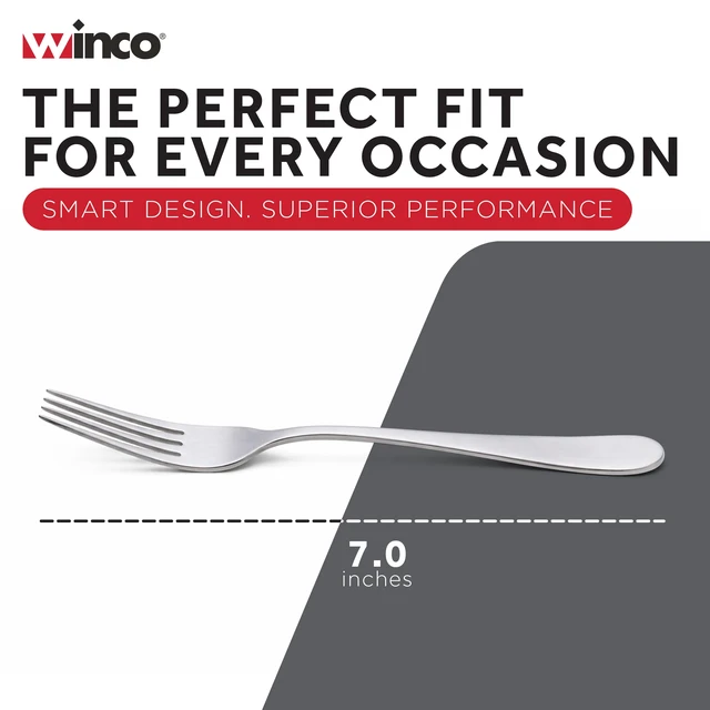 Alt view image 5 of 6 - Winco 12-Piece Windsor Dinner Fork Set, 18-0 Stainless Steel,Silver