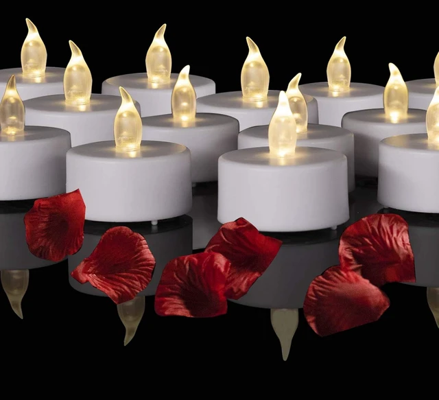 Main image of Battery Operated LED Tea Lights Flameless Electric Candles 24PACK