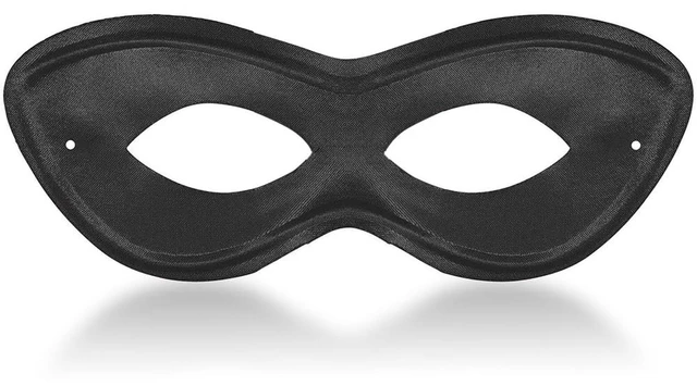 Main image of amscan Game Ready Team Spirit Party Super Hero Mask Accessory, Black, One Size, 2 7/8inch x 8 1/4inch