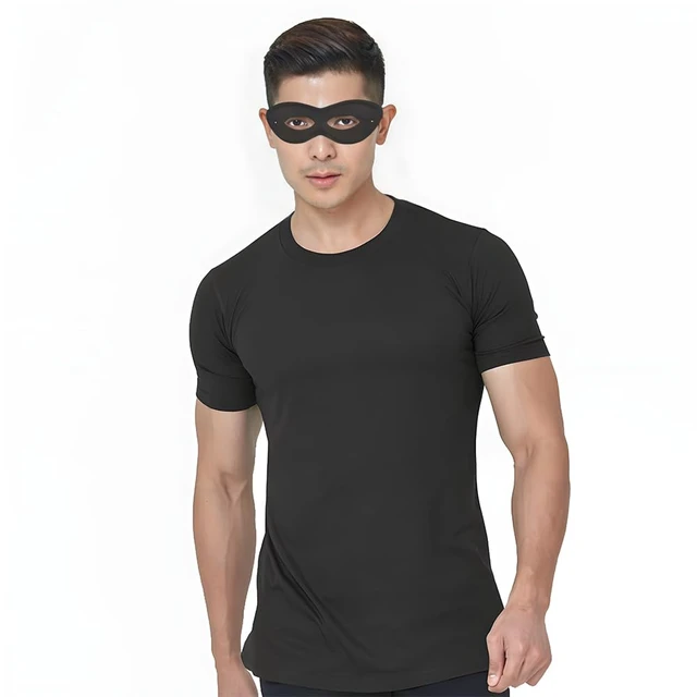 Alt view image 2 of 5 - amscan Game Ready Team Spirit Party Super Hero Mask Accessory, Black, One Size, 2 7/8inch x 8 1/4inch