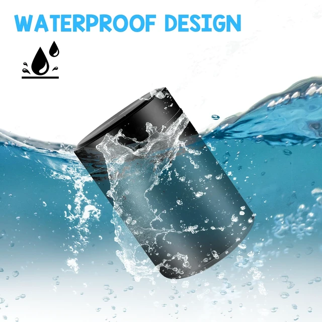 Alt view image 2 of 7 - WLLHYF Portable Metal Small Pill Case, Round Alloy Pill Holder Pocket Small Pill Box Waterproof Medicine Organizer Bottle Container for Travel Outdoor Vitamin Fish Oils (Black)