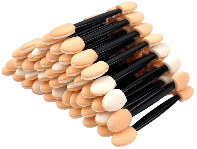 Main image of 50PCS Disposable Eyeshadow Applicators,Sponge Tips Eye Shadow Applicator Sticks Double Sided, Suitable for Home and Travel Use