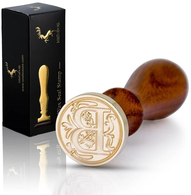 Alt view image 2 of 6 - Medieval Initial Alphabet Wax Seal Stamp, Letter B