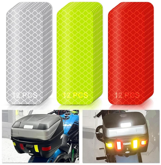 Main image of PSLER 36 PCS Reflective Stickers for Car Bike Helmet Mailbox Bag 3 Colors