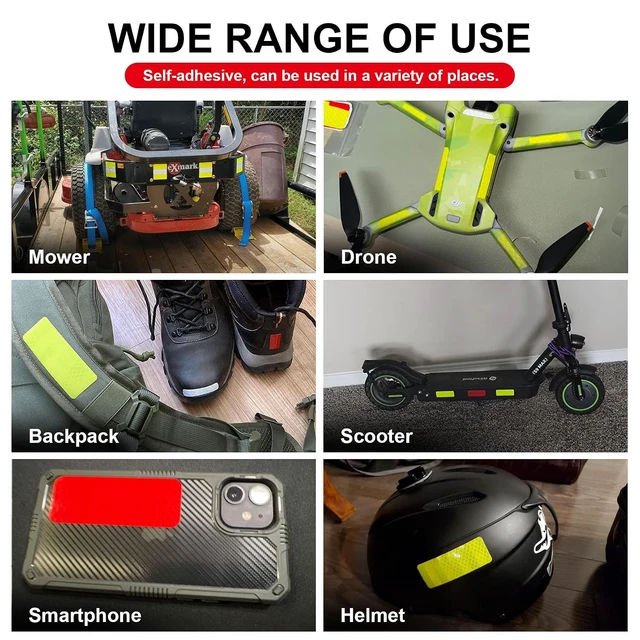 Alt view image 3 of 5 - PSLER 36 PCS Reflective Stickers for Car Bike Helmet Mailbox Bag 3 Colors