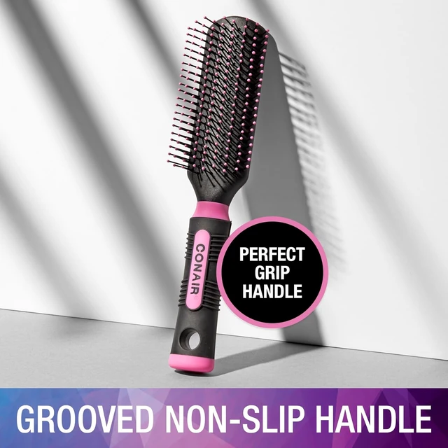 Alt view image 4 of 5 - Conair Salon Results Hairbrush - Hair brush for Men and Women - Detangling - suitable for all hair types -features Nylon Bristles - Pink/Black