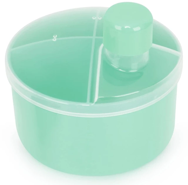 Main image of Accmor Formula Dispenser On The Go, Non-Spill Rotating Four-Compartment Formula Container to Go, Milk Powder Snack Storage Container for Infant Toddler Travel Outdoor, Green