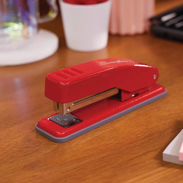 Alt view image 6 of 6 - Swingline Stapler, Cub Compact Desktop Stapler, 20 Sheet Capacity, Metal, Rio Red (S701070)