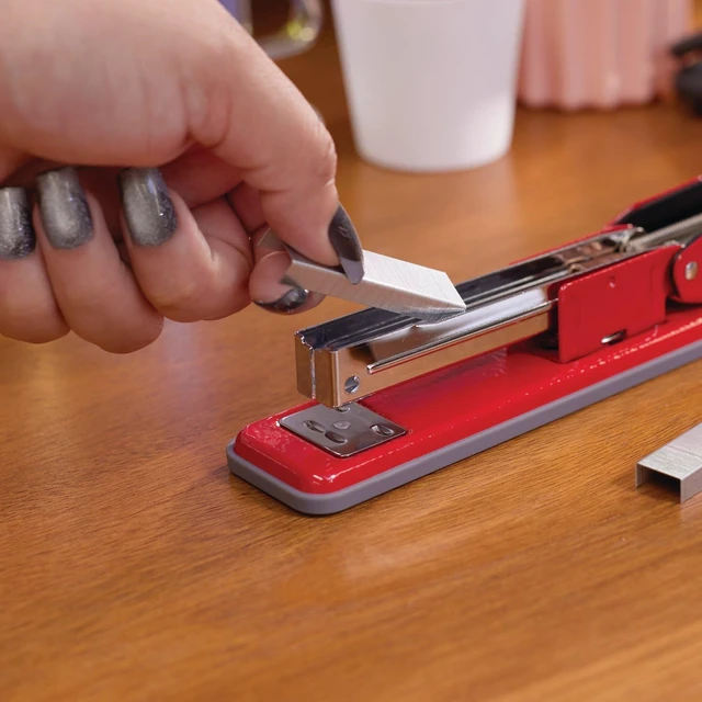 Alt view image 5 of 6 - Swingline Stapler, Cub Compact Desktop Stapler, 20 Sheet Capacity, Metal, Rio Red (S701070)