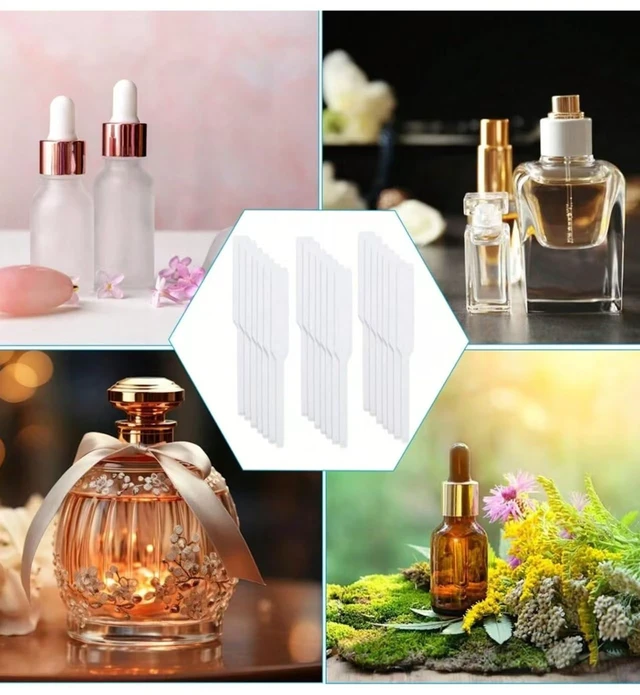 Alt view image 6 of 6 - 200 PCS Perfume Test Strips Disposable White Perfume Tester Strips Essential Oils Test Card Blotter Paper for Perfume Fragrances Scents Testing
