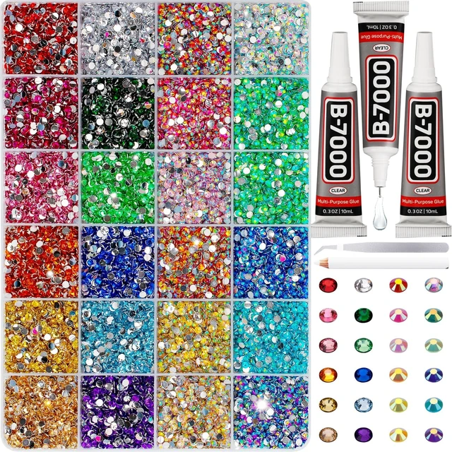 Main image of 35000Pcs 3mm Resin Flatback Rhinestone Kit, 24 Colors