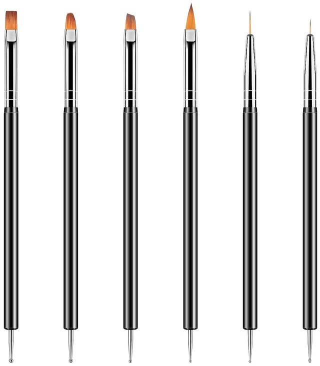 Main image of Artdone Nail Art Dotting Tools 6PCS Double-ended Brushes Kit Gel Polish