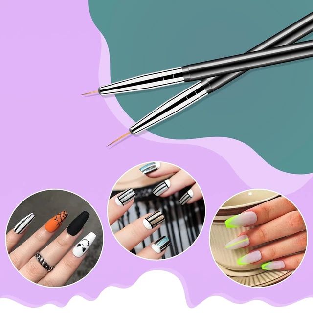 Alt view image 3 of 6 - Artdone Nail Art Dotting Tools 6PCS Double-ended Brushes Kit Gel Polish