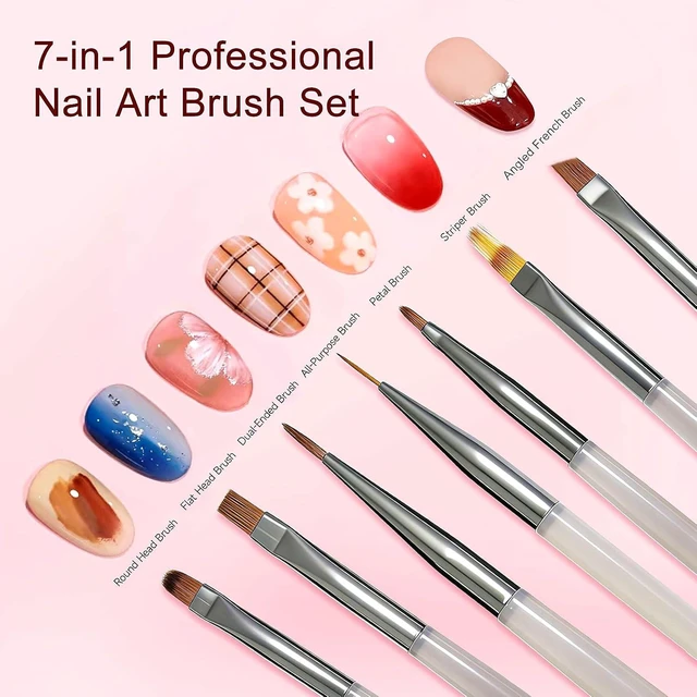 Alt view image 7 of 7 - 65Pcs Professional Nail Art Tools Set Premium Nail brushes & Pens
