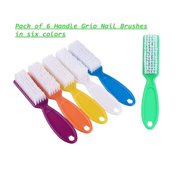 Alt view image 2 of 3 - 6 Pcs Handle Grip Nail Brush,Nail Cleaning Brushes for Toes and Fingernail