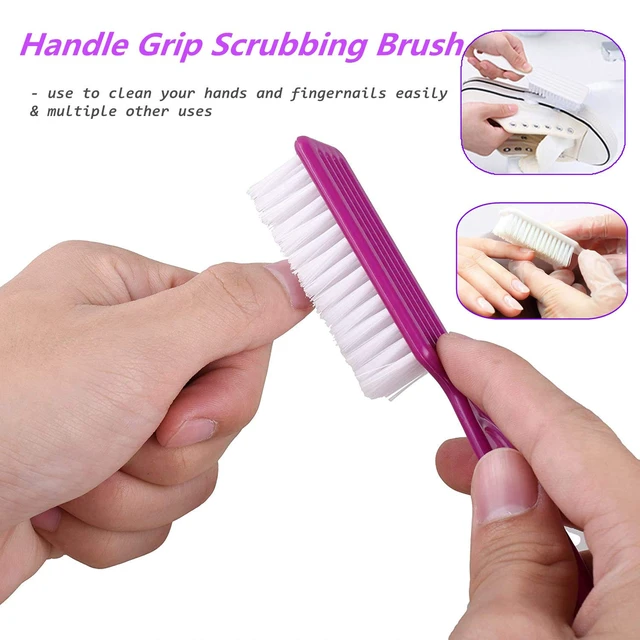 Alt view image 3 of 3 - 6 Pcs Handle Grip Nail Brush,Nail Cleaning Brushes for Toes and Fingernail