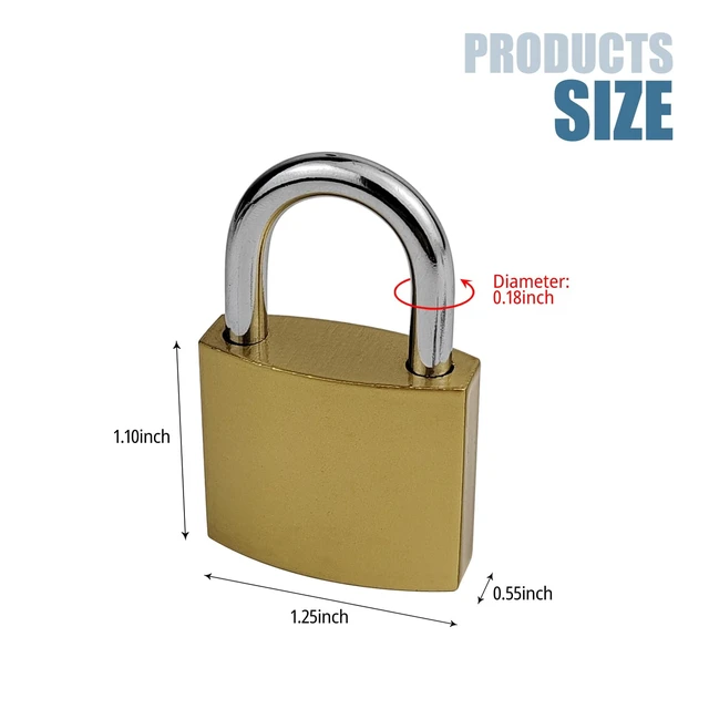Alt view image 5 of 7 - 1 Pcs Small Keyed Padlocks, 1.25 Inch (32 mm) Locker Lock with Keys for Luggage Locks Gym Locker Toolbox (1.25Inch)