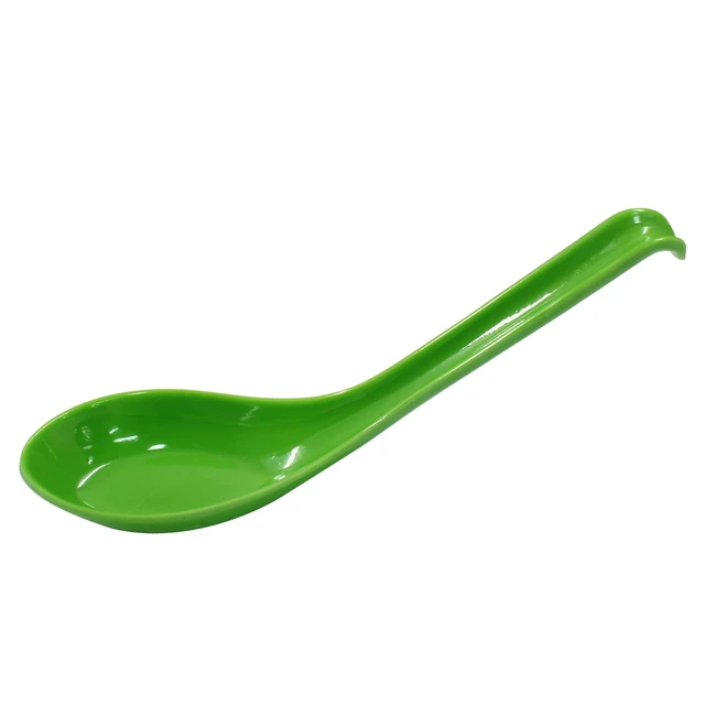Alt view image 3 of 5 - Asian Soup Spoons, 2PCS, Green Melamine