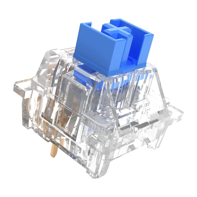 Main image of Outemu(Gaote) Crystal Blue Switches for MX Mechanical Gaming Keyboard,3-Pin 50gf Clicky/RGB/DIY Replaceable/Dustproof Switches(Blue,10pcs)