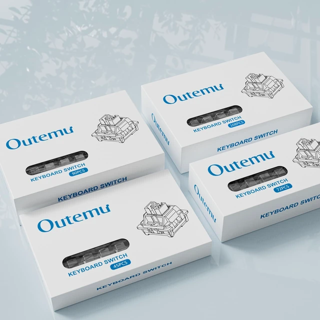 Alt view image 6 of 6 - Outemu(Gaote) Crystal Blue Switches for MX Mechanical Gaming Keyboard,3-Pin 50gf Clicky/RGB/DIY Replaceable/Dustproof Switches(Blue,10pcs)