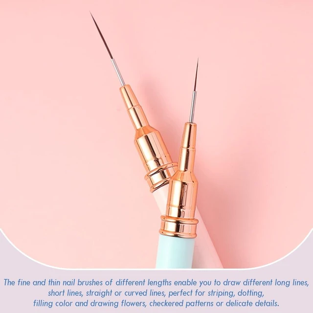 Alt view image 5 of 7 - Nail Art Liner Brushes, 5Pcs Gel Polish Painting Art Design Pen Set