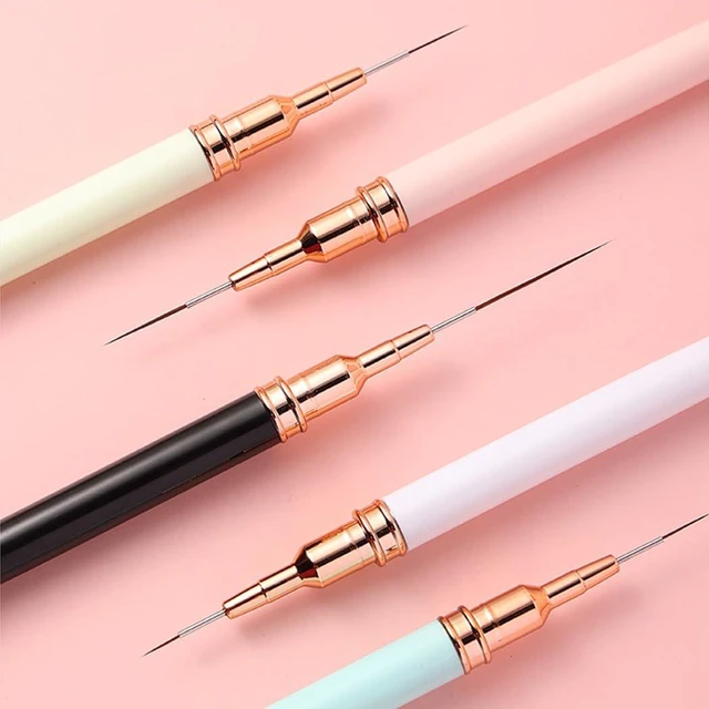 Alt view image 6 of 7 - Nail Art Liner Brushes, 5Pcs Gel Polish Painting Art Design Pen Set