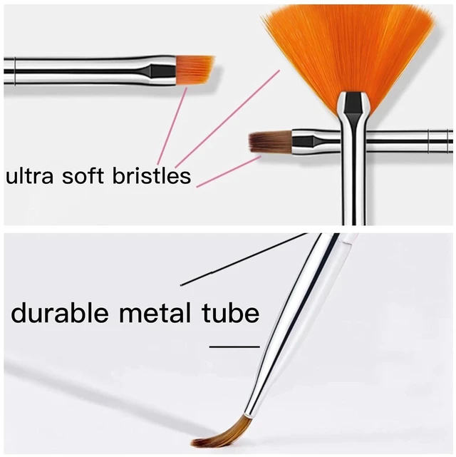 Alt view image 3 of 3 - Nail Art Brushes Set, 20pcs Nail Design Painting Brushes, Professional Nail Art Design Brushes, Nail Fine Liner Brushes, White
