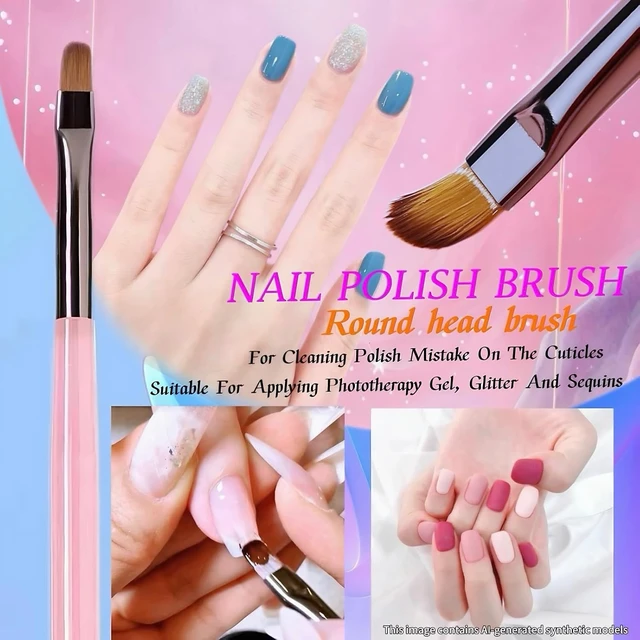 Alt view image 3 of 7 - 8Pcs Nail Art Brushes Set, 5 Art Liners & 3 Multi-Shape Gel Builder Brushes