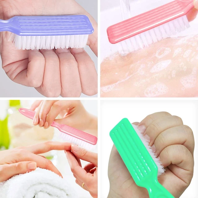 Alt view image 2 of 7 - HOFASON 6 Pack Nail Brush for Cleaning Fingernails, Nail Brush Handle Grip Brush for Nail and Toenail Foot, Nail Dust Brush Manicure Pedicure Tools Scrubbing Brush Women Men Home Salon (Macaron)