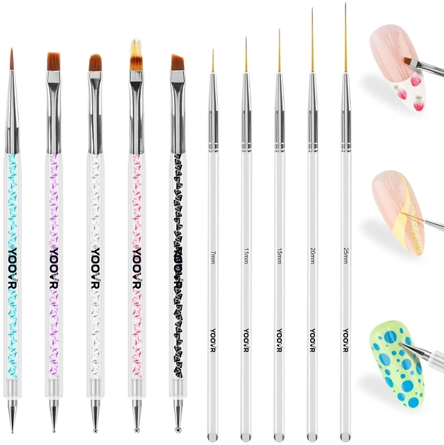 Main image of YOOVR 15-IN-1 Nail Art Brushes Set for Home & Salon Use