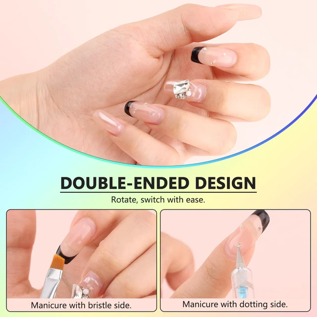 Alt view image 5 of 7 - YOOVR 15-IN-1 Nail Art Brushes Set for Home & Salon Use