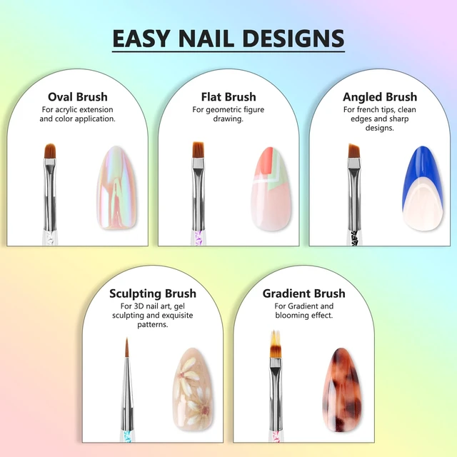 Alt view image 3 of 7 - YOOVR 15-IN-1 Nail Art Brushes Set for Home & Salon Use