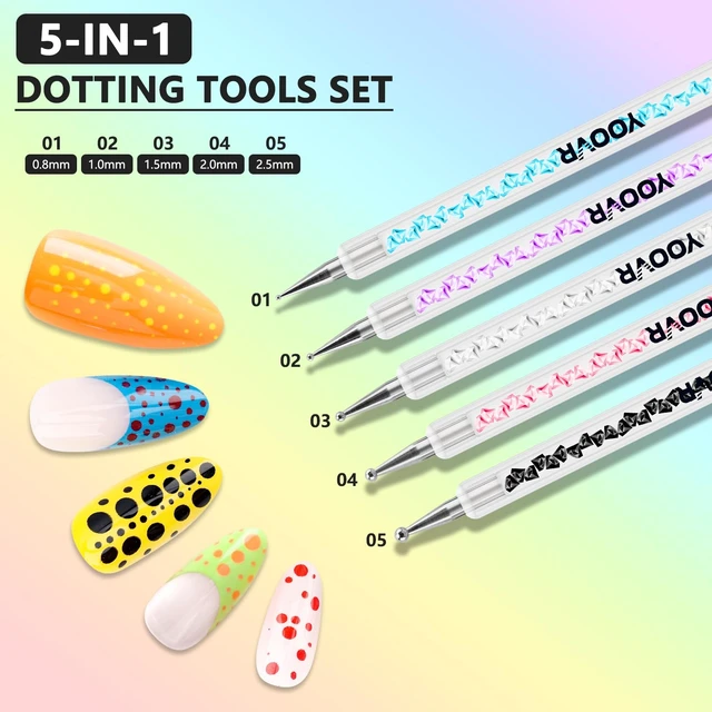 Alt view image 6 of 7 - YOOVR 15-IN-1 Nail Art Brushes Set for Home & Salon Use