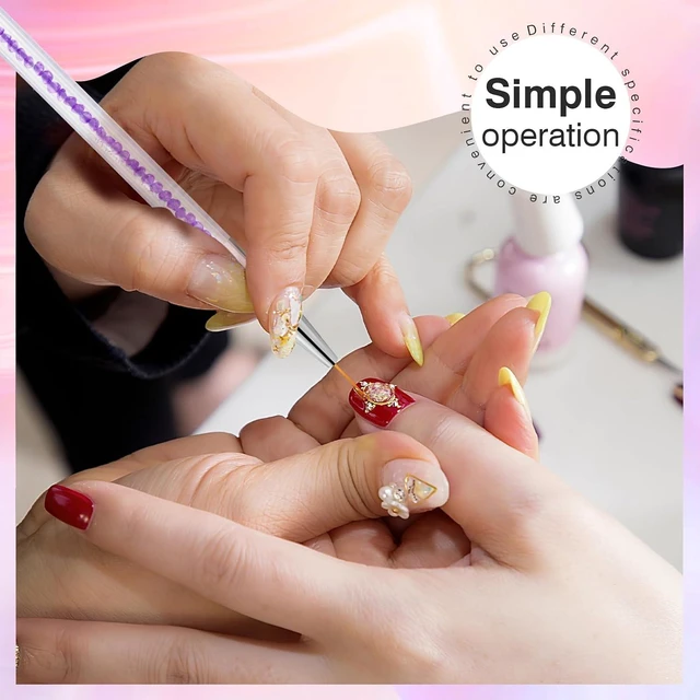 Alt view image 7 of 7 - Nail Art Brushes, 5 Pcs Nail Brush Set with Liner Brush and Dotting Pens