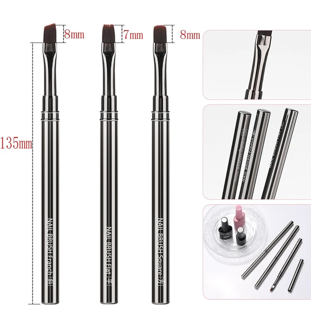 Alt view image 3 of 7 - 3Pcs Nail Art Clean Up Brushes,For Nail Art & Cuticle Cleaning
