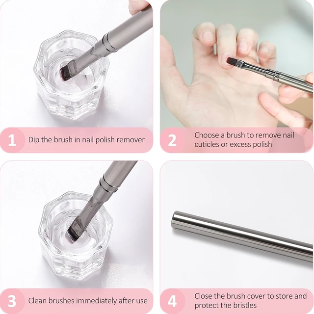 Alt view image 4 of 7 - 3Pcs Nail Art Clean Up Brushes,For Nail Art & Cuticle Cleaning