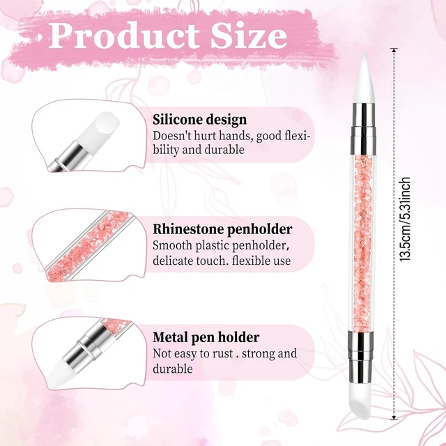 Alt view image 7 of 7 - 3 Pcs Nail Art Sculpture Pen, Dual Tipped Silicone Nail Art Tools