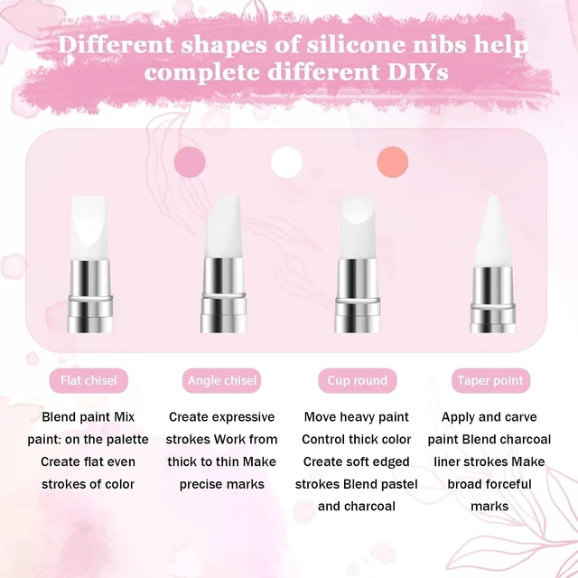 Alt view image 6 of 7 - 3 Pcs Nail Art Sculpture Pen, Dual Tipped Silicone Nail Art Tools