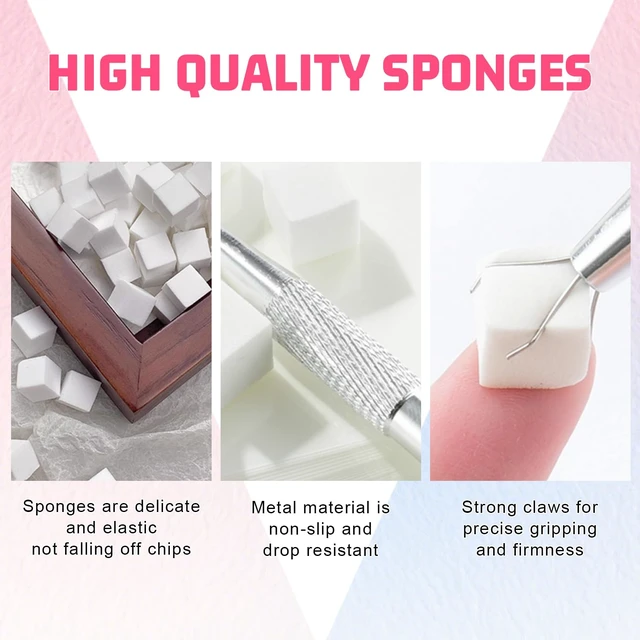 Alt view image 2 of 6 - Nail Sponges for Ombre Gel Polish Patting Sponge Grabber Pat Nails Art Tool