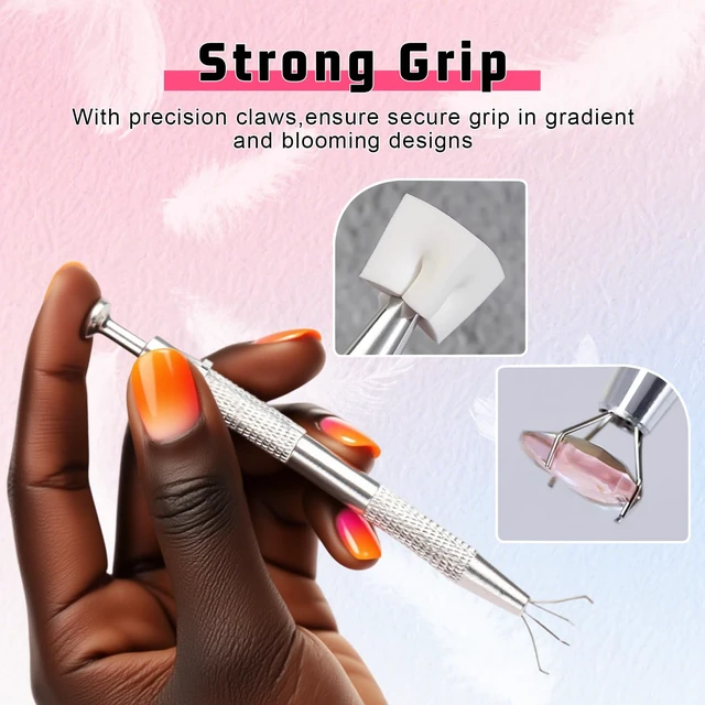 Alt view image 6 of 6 - Nail Sponges for Ombre Gel Polish Patting Sponge Grabber Pat Nails Art Tool