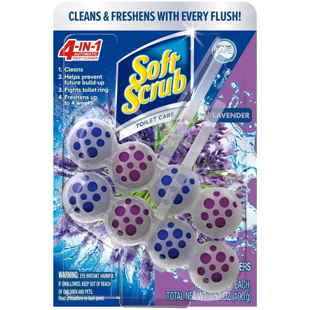 Main image of Soft Scrub 4-in-1 Rim Hanger Toilet Bowl Cleaner, Lavender, 2 Count