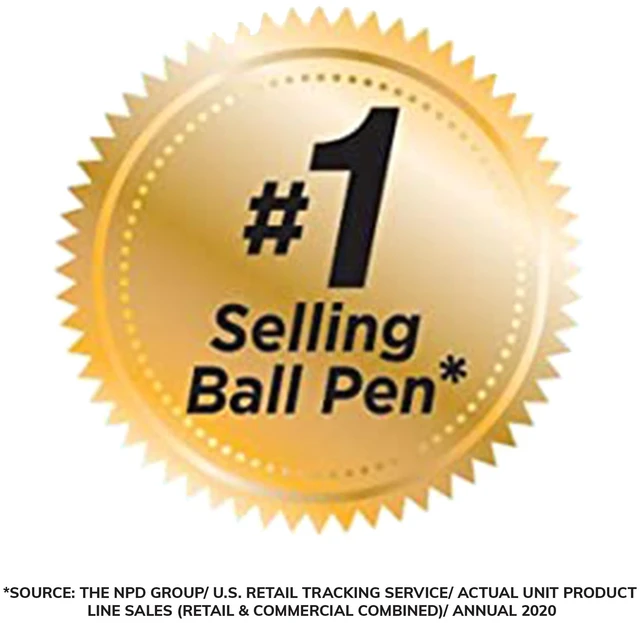 Alt view image 2 of 5 - BIC Round Stic Black Ballpoint Pens, Medium Point, 1.0mm, 10-Count