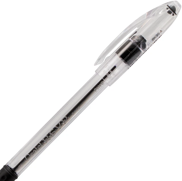 Alt view image 5 of 6 - Pentel RSVP Ballpoint Pen, (0.7mm), Fine Line, Black Ink, Pack of 5 (BK90PF5A)